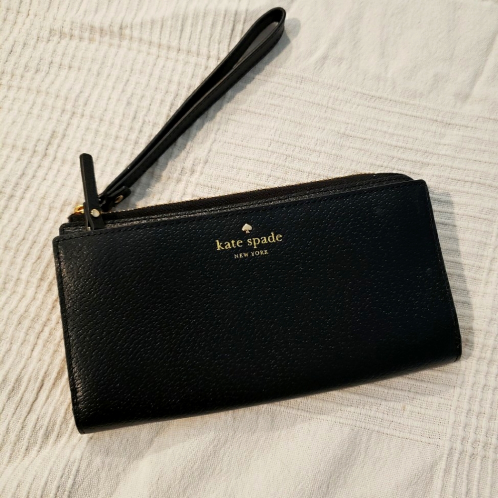 Kate Spade Large Black Wristlet Wallet